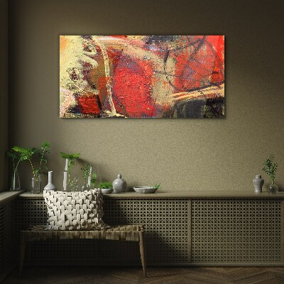 Schilderij op glas Abstract landschap met intense kleuren