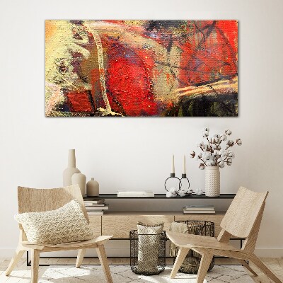 Schilderij op glas Abstract landschap met intense kleuren