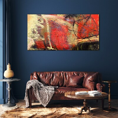 Schilderij op glas Abstract landschap met intense kleuren