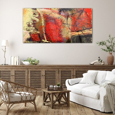 Schilderij op glas Abstract landschap met intense kleuren