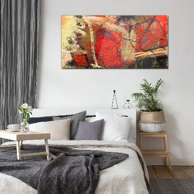 Schilderij op glas Abstract landschap met intense kleuren