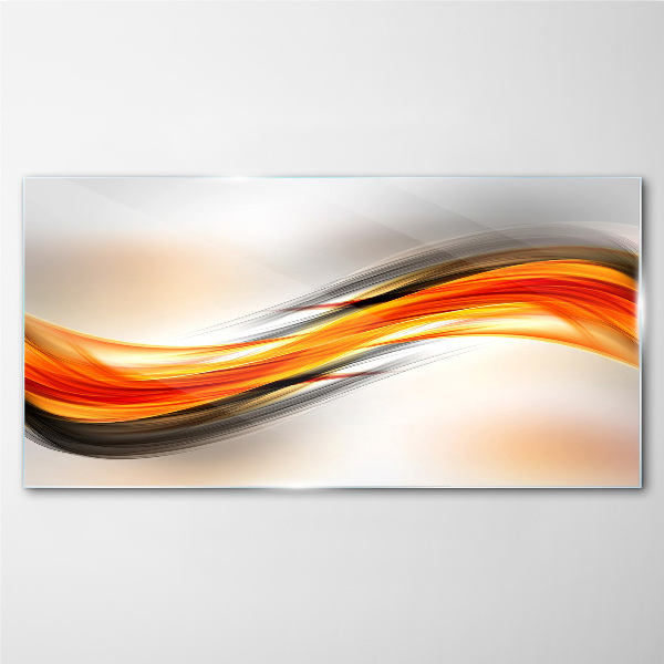 Schilderij op glas Dynamische kleurgolven