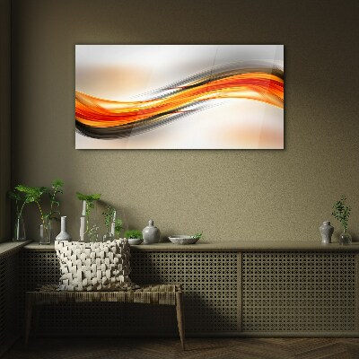 Schilderij op glas Dynamische kleurgolven