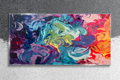 Foto op glas Een kleurrijke wervelwind van emoties