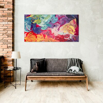 Glas foto Een kleurrijke wervelwind van emoties