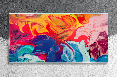 Schilderij op glas Een kleurrijke golf van emoties