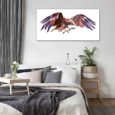 Schilderij op glas Dynamische vlucht van de adelaar