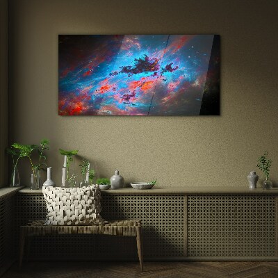 Schilderij op glas Kosmische dans van kleuren