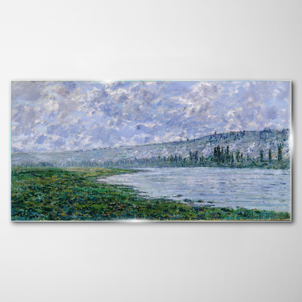 Foto op glas De Seine bij Vétheuil van Monet
