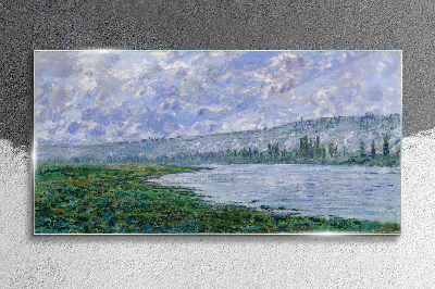 Foto op glas De Seine bij Vétheuil van Monet