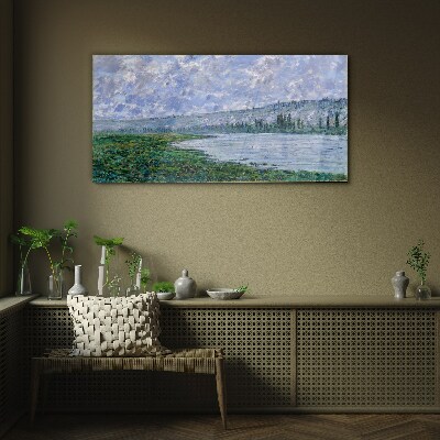 Foto op glas De Seine bij Vétheuil van Monet