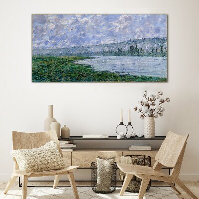Foto op glas De Seine bij Vétheuil van Monet