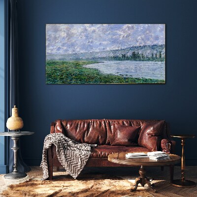 Foto op glas De Seine bij Vétheuil van Monet