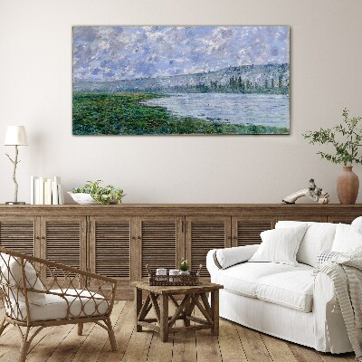 Foto op glas De Seine bij Vétheuil van Monet