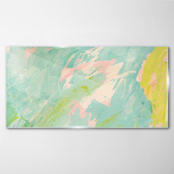 Glas foto Abstracte compositie in pastelkleuren