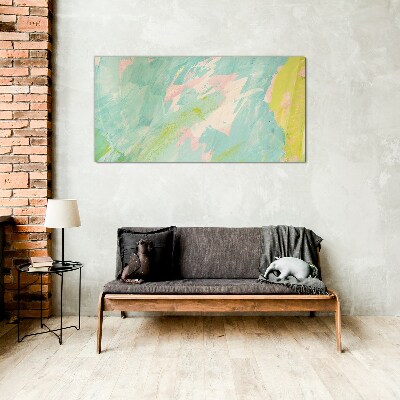 Glas foto Abstracte compositie in pastelkleuren