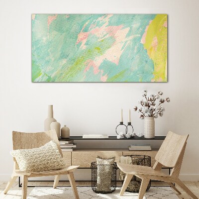 Glas foto Abstracte compositie in pastelkleuren