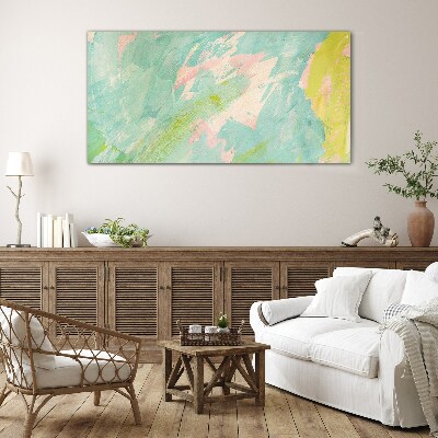Glas foto Abstracte compositie in pastelkleuren