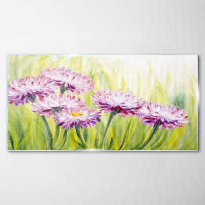 Schilderij op glas Bloemen in een lenteweide