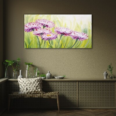 Schilderij op glas Bloemen in een lenteweide