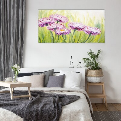 Schilderij op glas Bloemen in een lenteweide