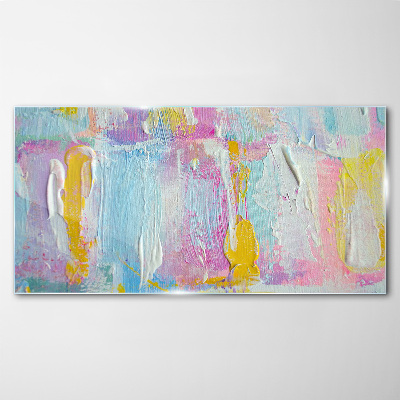 Schilderij op glas Pastelkleurige emoties in abstractie
