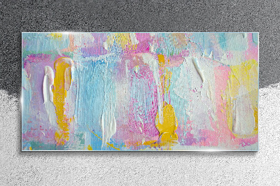Schilderij op glas Pastelkleurige emoties in abstractie