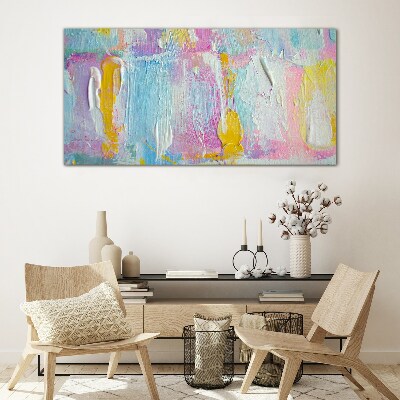 Schilderij op glas Pastelkleurige emoties in abstractie