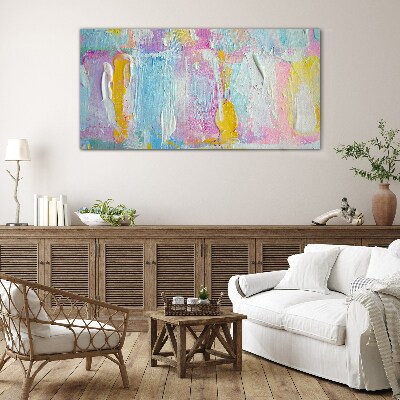 Schilderij op glas Pastelkleurige emoties in abstractie