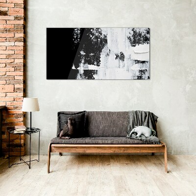 Schilderij op glas Zwart-wit contrast