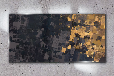 Schilderij op glas Abstracte kleurblokken