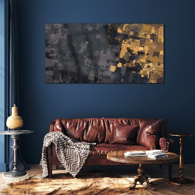 Schilderij op glas Abstracte kleurblokken