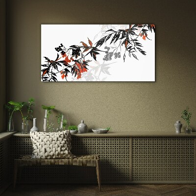 Foto op glas Elegante plantencompositie