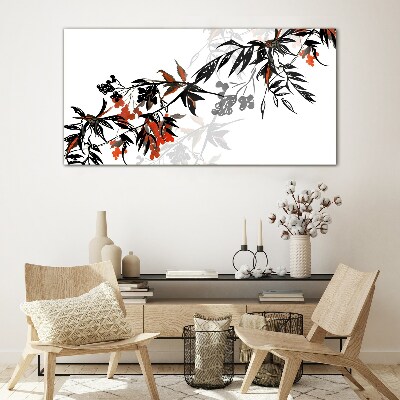 Foto op glas Elegante plantencompositie