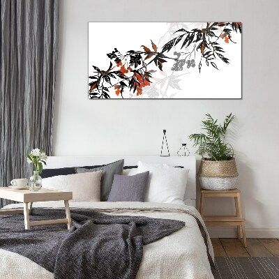 Foto op glas Elegante plantencompositie