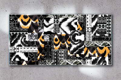 Schilderij op glas Abstracte patronen in monochrome tinten