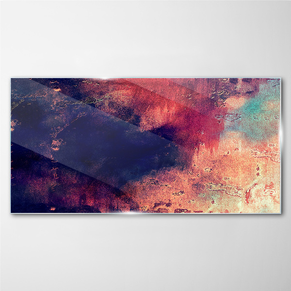 Foto op glas Abstract landschap van kleuren