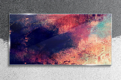 Foto op glas Abstract landschap van kleuren