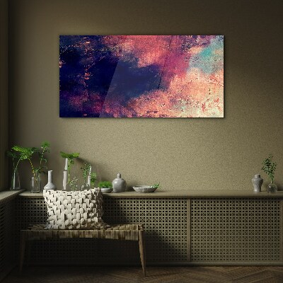 Foto op glas Abstract landschap van kleuren