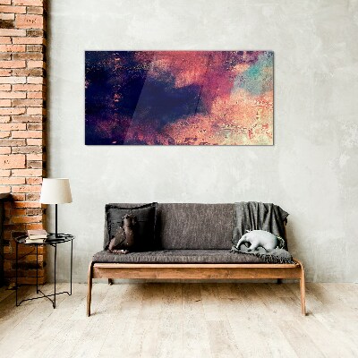 Foto op glas Abstract landschap van kleuren