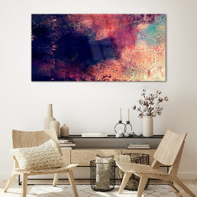 Foto op glas Abstract landschap van kleuren