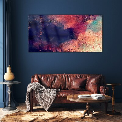 Foto op glas Abstract landschap van kleuren