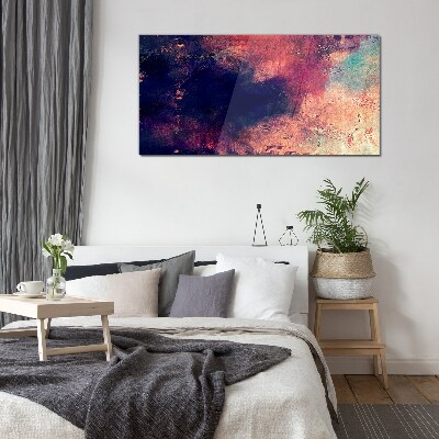 Foto op glas Abstract landschap van kleuren