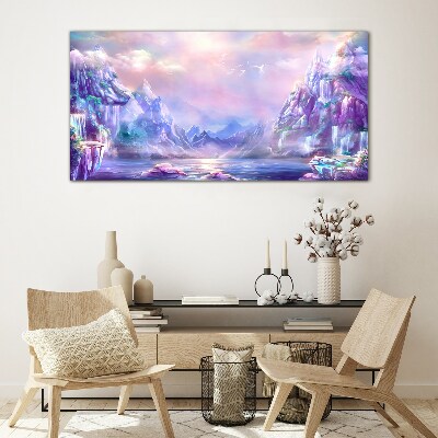 Foto op glas Magisch berglandschap