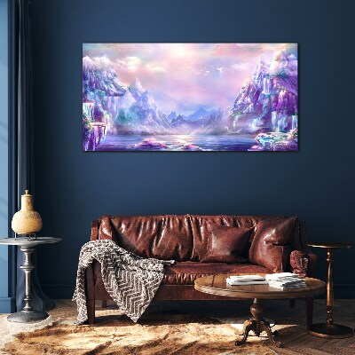 Foto op glas Magisch berglandschap