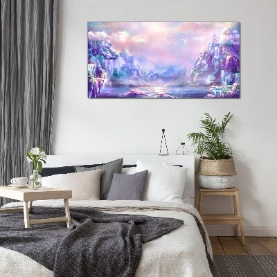 Foto op glas Magisch berglandschap