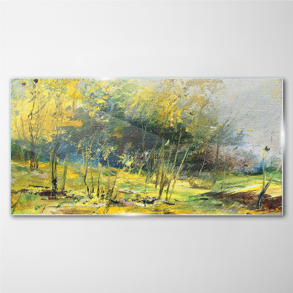 Foto op glas Gouden herfst in het park