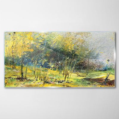 Foto op glas Gouden herfst in het park