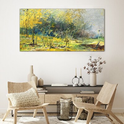 Foto op glas Gouden herfst in het park