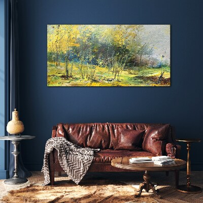 Foto op glas Gouden herfst in het park